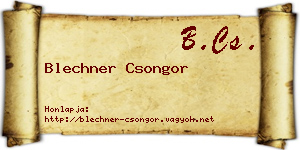 Blechner Csongor névjegykártya